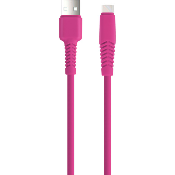 Setty cable USB - USB-C 1,5 m 2A KSA-C-1.526 pink