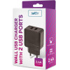 Setty charger 2x USB 2,4A black