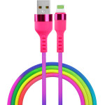 Setty USB - Lightning cable 1,2 m 2,1A KNA-L-1.22.113 rainbow