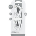 Setty USB - USB-C cable 1,2 m 2A KSA-C-1.220 white