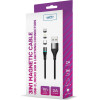 Setty USB magnetic cable 1m 2A nylon black