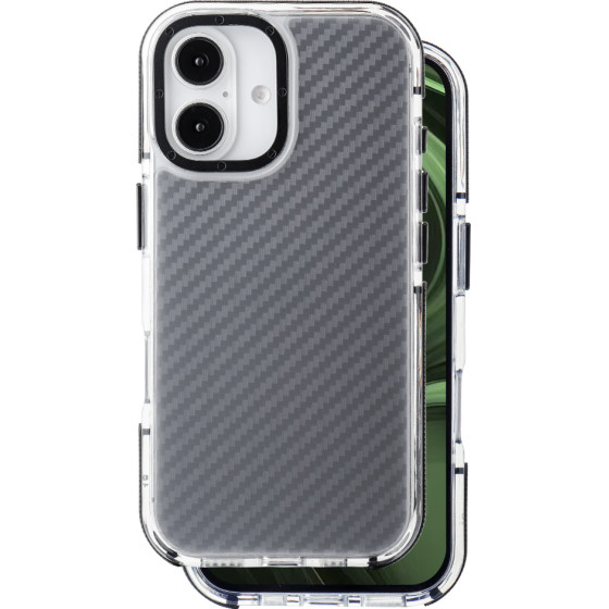 Acrylic Carbon case for iPhone 16 6,1'' black
