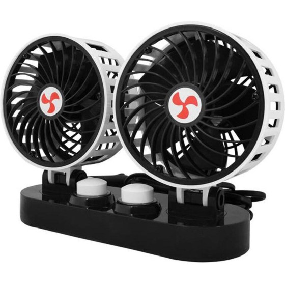Car double fan 12V 2x5'' with regulation