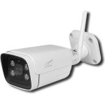 LTC Exterior Ip Camera Bullet White IP66 Ptz WiFi&Lan 4MPix 85*Led 4*Ir 10W DC12V/1A Vision