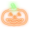 Neolia Neon Plexi Led Pumpkin With Stem Orange Green NNE13