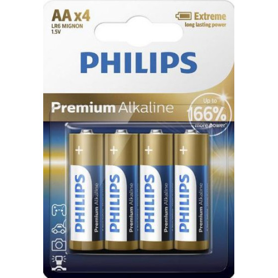 Philips Battery Aa LR6 4pCs Premium Alkaline