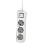 Philips Power Strip Etension Cord 3 Schuko Sockets 1.5m 10A white