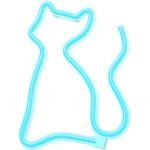 Neolia Neon Led Light Cat Turquoise NNE24