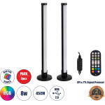 GloboStar Digicolumn ����������� ��������� �������� Led 16W 1280lm 180� Dc 5V IP20 Rgb Dimmable ����� �������� - �3 x �3 x �45cm - ��� 2 �������� - 2 ������ ������� - (90760)