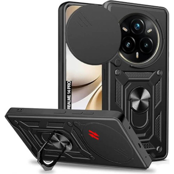Bodycell Armor Slide Cover Case Realme 14 Pro Black - (BA-00480)