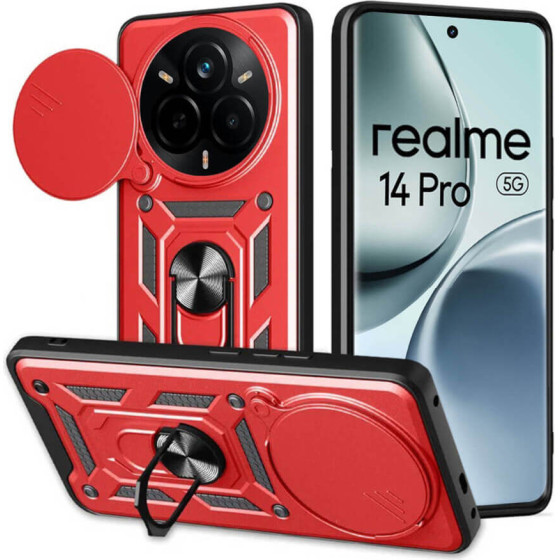 Bodycell Armor Slide Cover Case Realme 14 Pro Red - (BA-00481)