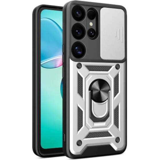 Bodycell Armor Slide Cover Case Samsung S25 Ultra 5G Silver - (BA-00509)
