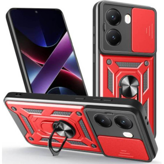 Bodycell Armor Slide Cover Case Xiaomi Poco X7 Pro Red - (BA-00526)