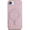 Guess Iml Glitter Circle Magsafe - Case For Iphone 16e (pink) - (GUHMPSE4HFGEREP)