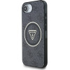 Guess Iml Metal Glitter 4G Circle Triangle Magsafe - Case For Iphone 16e (black) - (GUHMPSE4HG4PRTGK)
