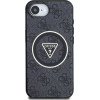 Guess Iml Metal Glitter 4G Circle Triangle Magsafe - Case For Iphone 16e (black) - (GUHMPSE4HG4PRTGK)