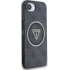 Guess Iml Metal Glitter 4G Circle Triangle Magsafe - Case For Iphone 16e (black) - (GUHMPSE4HG4PRTGK)