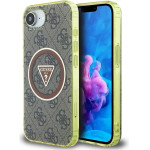 Guess Iml Metal Glitter 4G Circle Triangle Magsafe - Case For Iphone 16e (brown) - (GUHMPSE4HG4PRTGW)