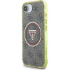 Guess Iml Metal Glitter 4G Circle Triangle Magsafe - Case For Iphone 16e (brown) - (GUHMPSE4HG4PRTGW)