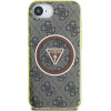 Guess Iml Metal Glitter 4G Circle Triangle Magsafe - Case For Iphone 16e (brown) - (GUHMPSE4HG4PRTGW)