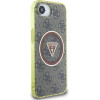 Guess Iml Metal Glitter 4G Circle Triangle Magsafe - Case For Iphone 16e (brown) - (GUHMPSE4HG4PRTGW)