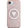 Guess Iml Metal Glitter 4G Circle Triangle Magsafe - Case For Iphone 16e (pink) - (GUHMPSE4HG4PRTGP)