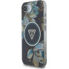 Guess Iml Metal Glitter Flowers Triangle Magsafe - Case For Iphone 16e (black) - (GUHMPSE4HFLPEDK)