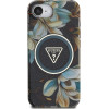 Guess Iml Metal Glitter Flowers Triangle Magsafe - Case For Iphone 16e (black) - (GUHMPSE4HFLPEDK)