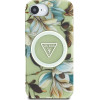 Guess Iml Metal Glitter Flowers Triangle Magsafe - Case For Iphone 16e (green) - (GUHMPSE4HFLPEDN)