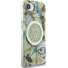 Guess Iml Metal Glitter Flowers Triangle Magsafe - Case For Iphone 16e (green) - (GUHMPSE4HFLPEDN)