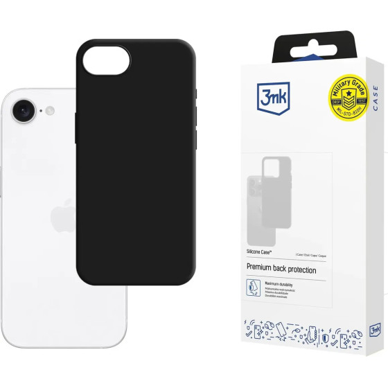 3MK Protection 3MK Silicone Case For Apple Iphone 16e / Se 4 - Black - (155913-0)