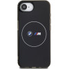 BMW Case For Iphone 16e (Se 4 2025) Compatible With Magsafe BMHMPSE424HBmkh (Iml Metal White Circle) black