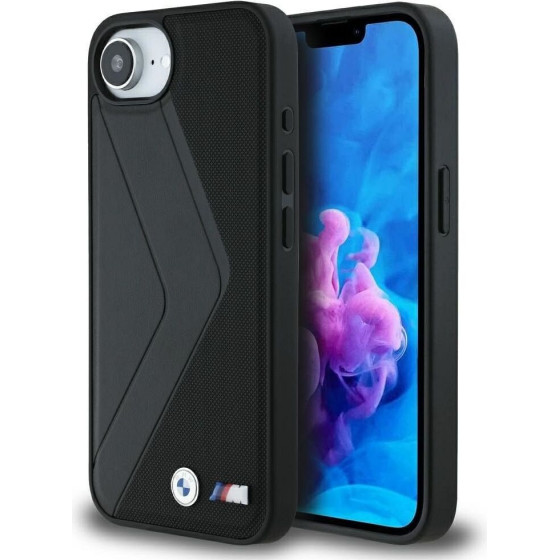BMW Case For Iphone 16e (Se 4 2025) Compatible With Magsafe BMHMPSE424PUocsk (Pu Oversized Stripes) black