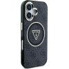 Guess Case For Iphone 16 Compatible With Magsafe GUHMP16SHG4PRtgk (Iml Metal Glitter 4G Circle Triangle) black