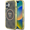 Guess Case For Iphone 16 Compatible With Magsafe GUHMP16SHG4PRtgw (Iml Metal Glitter 4G Circle Triangle) brown