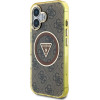 Guess Case For Iphone 16 Compatible With Magsafe GUHMP16SHG4PRtgw (Iml Metal Glitter 4G Circle Triangle) brown