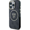 Guess Case For Iphone 16 Pro Compatible With Magsafe GUHMP16LHG4PRtgk (Iml Metal Glitter 4G Circle Triangle) black