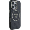 Guess Case For Iphone 16 Pro Compatible With Magsafe GUHMP16LHG4PRtgk (Iml Metal Glitter 4G Circle Triangle) black