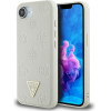 Guess Case For Iphone 16e (Se 4 2025) Compatible With Magsafe GUHMPSE4PGbtme (Grained Pu Hot Stamp Peony Triangle Logo) beige