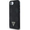 Guess Case For Iphone 16e (Se 4 2025) Compatible With Magsafe GUHMPSE4PGbtmk (Grained Pu Hot Stamp Peony Triangle Logo) black