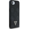 Guess Case For Iphone 16e (Se 4 2025) Compatible With Magsafe GUHMPSE4PGbtmk (Grained Pu Hot Stamp Peony Triangle Logo) black