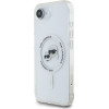 Karl Lagerfeld Case For Iphone 16e (Se 4 2025) Compatible With Magsafe KLHMPSE4HLskch (Iml Metal Kc Heads) white