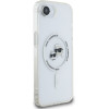 Karl Lagerfeld Case For Iphone 16e (Se 4 2025) Compatible With Magsafe KLHMPSE4HLskch (Iml Metal Kc Heads) white