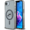 Karl Lagerfeld Case For Iphone 16e (Se 4 2025) Compatible With Magsafe KLHMPSE4HLskck (Iml Metal Kc Heads) black