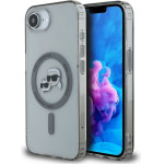 Karl Lagerfeld Case For Iphone 16e (Se 4 2025) Compatible With Magsafe KLHMPSE4HLskck (Iml Metal Kc Heads) black