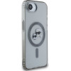 Karl Lagerfeld Case For Iphone 16e (Se 4 2025) Compatible With Magsafe KLHMPSE4HLskck (Iml Metal Kc Heads) black