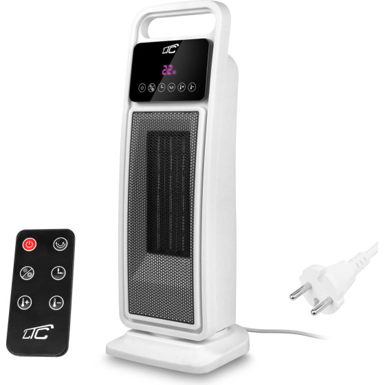 White Heater LTC With Ceramic Heating Element 1400/2000W With remote