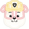 Psi Patrol Hanging Neon Led Paw Patrol On Plexiglass - Rubble OW-130446