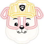Psi Patrol Hanging Neon Led Paw Patrol On Plexiglass - Rubble OW-130446