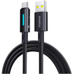 Baseus Lit Button-Control Fast Charging Data Cable USB-A To USB-C 100W 1m Cosmic Black
